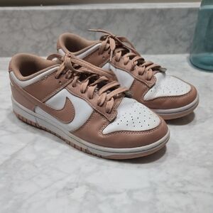 Nike Women's Tan and White Sneakers
